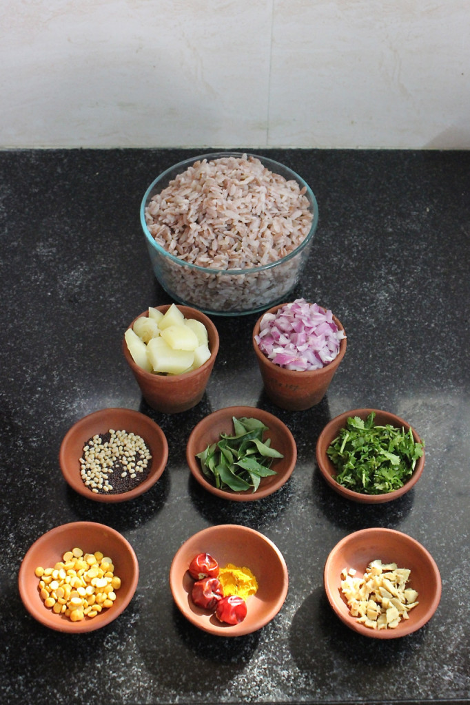 Ingredients for Poha Upma